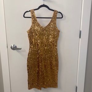 Gold Sequin Sparkle Dress (Eras Tour Lookalike/Dupe)
